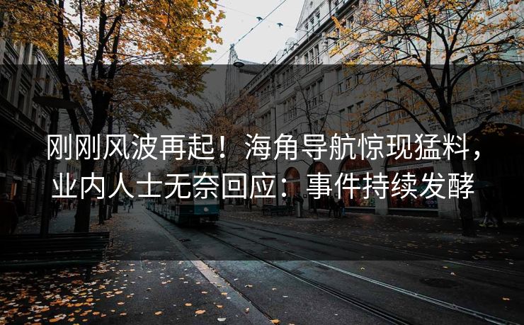刚刚风波再起！海角导航惊现猛料，业内人士无奈回应：事件持续发酵