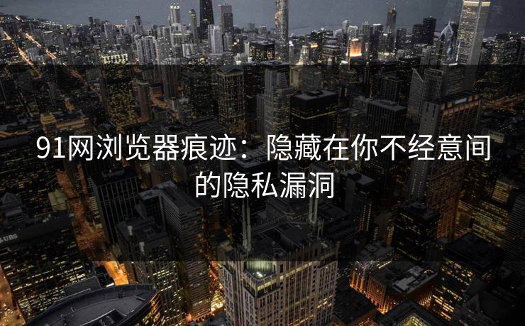 91网浏览器痕迹：隐藏在你不经意间的隐私漏洞